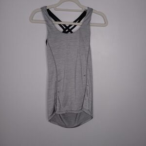 Lululemon gray tank top with built-in bra